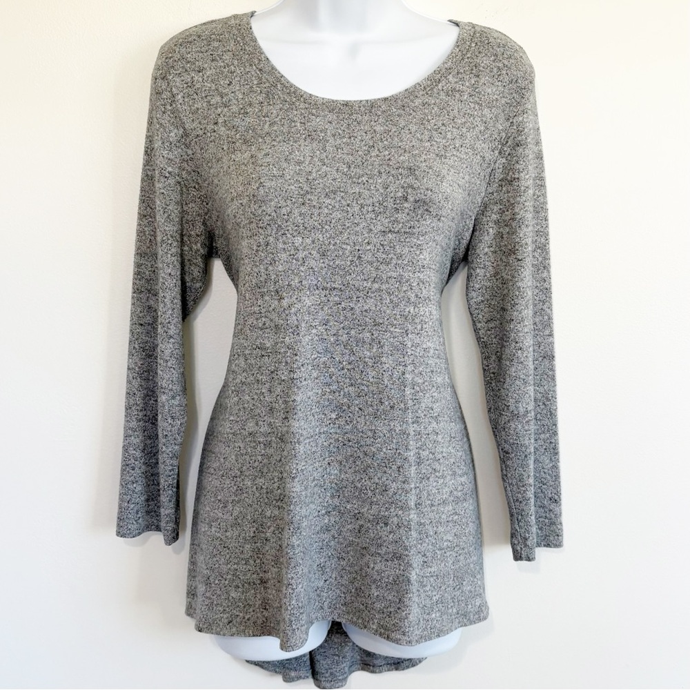 NALLY & MILLIE Long Sleeve Tunic Blouse Loose Fit Gray